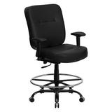 Latitude Run® Buster Mesh Drafting Chair Upholstered/Metal in Black, Size 50.5 H x 29.25 W x 30.5 D in | Wayfair LATT7035 38560820