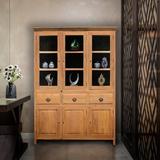 Loon Peak® Pellerin Recycled Teak Cupboard Medium China Cabinet Wood in Brown, Size 87.0 H x 58.0 W x 18.0 D in | Wayfair LNPE1747 45141971