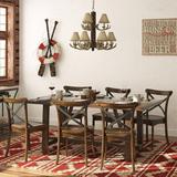 Kelly Clarkson Home Hussey Dining Set Wood in Black/Brown | Wayfair DDE05B15966B4A028AEA21548D855F11