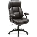 Lorell Executive Chair Aluminum/Upholstered in Black/Gray, Size 47.0 H x 27.0 W x 32.0 D in | Wayfair LLR59535