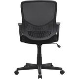 Lorell Value Mesh Task Chair Wood/Upholstered in Black/Brown, Size 24.6 W x 14.3 D in | Wayfair 99846
