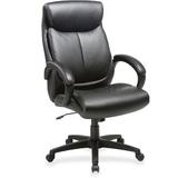 Lorell Executive Chair Upholstered, Leather in Black, Size 42.375 H x 26.0 W x 26.0 D in | Wayfair LLR59497