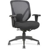 Lorell Mesh Task Chair Wood/Upholstered in Black/Brown, Size 27.7 W x 27.7 D in | Wayfair 20017