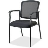 Lorell 23" W Stackable Fabric Seat Waiting Room Chair w/ Metal Frame Leather/Metal/Fabric in Black, Size 32.01 H x 23.0 W x 9.02 D in | Wayfair