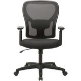 Lorell Ergonomic Mesh Task Chair Wood/Upholstered in Black/Brown, Size 26.0 H x 27.5 W x 27.8 D in | Wayfair 83307