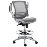 Latitude Run® Clementina Mid-Back Mesh Drafting Chair Upholstered/Mesh, Wood in Gray/Black, Size 48.5 H x 26.0 W x 26.0 D in | Wayfair