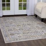 Gray Area Rug - Nicole Miller Kenmare/Yellow Area Rug Polyester in Gray, Size 86.0 H x 63.0 W x 0.25 D in | Wayfair 6037-620-2