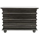 Noir Ascona Small 3 Drawer Accent Chest Wood in Black, Size 30.0 H x 42.0 W x 20.0 D in | Wayfair GDRE137P