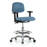 Perch Chairs & Stools Drafting Chair Aluminum/Upholstered in Blue, Size 32.0 H x 24.0 W x 24.0 D in | Wayfair MLTKC2-BCO-FR