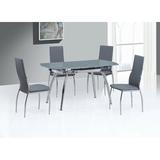 Orren Ellis Luna 5 Piece Dining Set Glass/Metal/Upholstered Chairs in Gray, Size 29.53 H in | Wayfair B81FBA1433864396B3DB416C501DD7DE
