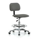 Perch Chairs & Stools Drafting Chair Aluminum/Upholstered in Gray, Size 30.5 H x 24.0 W x 24.0 D in | Wayfair LBBAC2-BCH-FR
