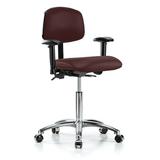 Perch Chairs & Stools Drafting Chair Aluminum/Upholstered in Brown, Size 32.0 H x 24.0 W x 24.0 D in | Wayfair MLTKC2-BBU