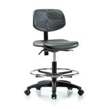 Perch Chairs & Stools Industrial Drafting Chair in Black/Gray, Size 31.0 H x 24.0 W x 24.0 D in | Wayfair EGIN2-FR