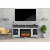 Red Barrel Studio® Ackermanville TV Stand for TVs up to 65" w/ Fireplace Included Wood in White, Size 31.7 H in | Wayfair RDBT6776 42896643