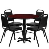 Red Barrel Studio® Ahlam 5 Piece Dining Set Plastic/Acrylic/Metal/Upholstered Chairs | Wayfair RDBT8985 43608260