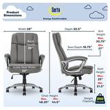 Serta at Home Executive Chair Upholstered, Leather in Gray, Size 49.5 H x 28.0 W x 18.75 D in | Wayfair 43675B