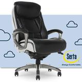 Serta at Home Serta Lautner Ergonomic Executive Leather & Mesh Office Chair w/ Smart Layers Technology Upholstered in Black | Wayfair 44942