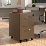 Symple Stuff Myrna 2-Drawer Mobile Vertical Filing Cabinet Wood in Brown, Size 26.625 H x 15.375 W x 20.0 D in | Wayfair