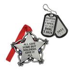 The Holiday Aisle® 2 Piece Heroes Hanging Figurine Ornament Set Metal in Gray/Yellow, Size 3.0 H x 3.0 W x 1.0 D in | Wayfair THDA8353 43628172