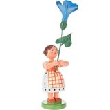 The Holiday Aisle® Dregeno Easter Flower Girl Figurine Wood in Blue/Brown/Green, Size 4.5 H x 1.25 W x 1.25 D in | Wayfair THLA5916 40242780