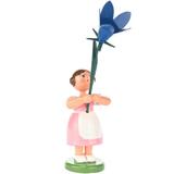The Holiday Aisle® Dregeno Easter Pink Flower Girl Figurine Wood in Blue/Brown/Green, Size 4.5 H x 1.25 W x 1.25 D in | Wayfair THLA6051 40242921
