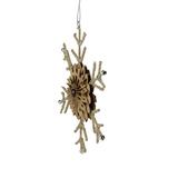 The Holiday Aisle® 10" Urban Large Rustic Snowflake Christmas Shaped Ornament Metal in Brown, Size 10.0 H x 10.0 W x 1.0 D in | Wayfair