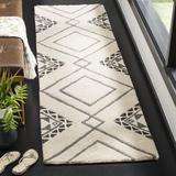 Gray Indoor Area Rug - Union Rustic Powell Ivory/Area Rug Polyester/Wool in Gray, Size 27.0 W x 1.0 D in | Wayfair BBF12E62418943D2BA6E20F6266D3333