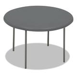 Iceberg Enterprises Indestruc-Tables Too 48" Circular Folding Table Plastic/Resin in Gray/Black, Size 29.0 H x 48.0 W x 48.0 D in | Wayfair