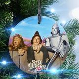 Trend Setters Wizard of Oz (Courage Wisdom Heart) Hanging Shaped Decoration Glass in Blue/Brown/Gray, Size 3.5 H x 3.5 W x 0.25 D in | Wayfair