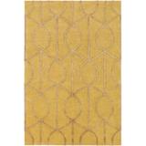 Wrought Studio™ Annamaria Geometric Handmade Tufted Yellow Area Rug Viscose/Wool in Brown/Yellow, Size 72.0 W x 0.4 D in | Wayfair