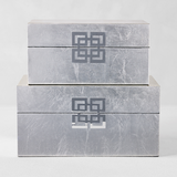 Ming Boxes - Set of 2 - Silver