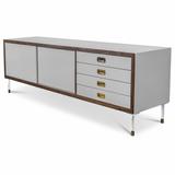 ModShop St. Martin Credenza Wood in Gray, Size 28.0 H x 84.0 W x 20.0 D in | Wayfair CRED0116