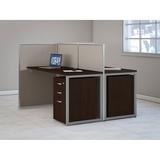 Bush Furniture Easy Office Straight Desk 60" 2-Person with Mobile File Pedestals - EOD460SMR-03K