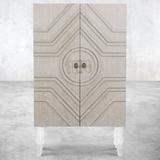 ModShop Naples Bar Cabinet Plastic/Acrylic/Wood in Brown/Gray, Size 60.0 H x 18.0 D in | Wayfair BCAB002