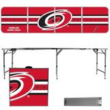 Carolina Hurricanes Striped Design 8' Portable Folding Tailgate Table