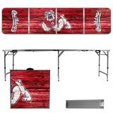 Fresno State Bulldogs Weathered Design 8' Portable Folding Tailgate Table