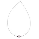 Touch of Rose,'Rose Quartz and Garnet Pendant Necklace from Thailand'