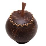 Berry Keeper,'Coconut Shell Decorative Box Hand Carved in Bali'