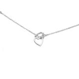 Glossy Hearts,'Hand Made Sterling Silver Charm Necklace Hearts from India'