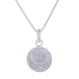 Zodiac Charm Leo,'Thai Sterling Silver Cubic Zirconia Leo Pendant Necklace'