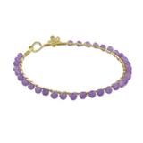 Fall in Love in Purple,'Gold Plated Purple Quartz Bangle Bracelet from Thailand'