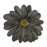 Let It Bloom in Charcoal,'Natural Aster Flower Brooch in Charcoal from Thailand'
