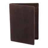 Enterprising Brown,'Dark Brown Leather Card Holder Bifold Wallet'