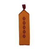 Studious Artisan in Amber,'Handwoven Cotton Bookmark in Amber from Mexico'