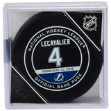 Vincent Lecavalier Tampa Bay Lighting February 10 2018 Retirement Night Official Game Puck