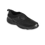 Men's Propet® Wash & Wear Leather and Suede Slip-Ons, Black 11 M Medium