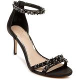 Caroline Embellished Ankle-strap Evening Sandals - Black - Badgley Mischka Heels