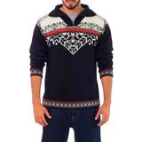 Men's 100% alpaca sweater, 'Midnight Snow'