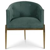 ModShop Art Deco Velvet Arm Chair Upholstered/Velvet in Green, Size 30.0 H x 26.0 W x 24.0 D in | Wayfair ACC01246