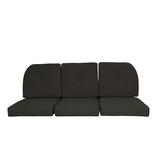 Red Barrel Studio® Lavoris Wicker Indoor/Outdoor Sunbrella Seat Cushion, Resin in Black, Size 4.0 H x 69.0 W in | Wayfair